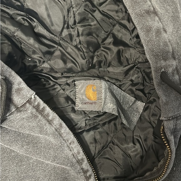 Carhartt Men's Charcoal Hooded Jacket - Picture 2 of 3
